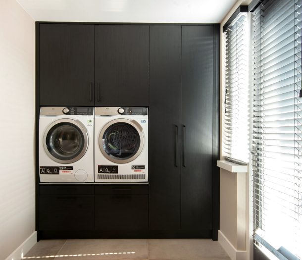 Wasmachinekast – Allure – zwart – opslagruimte – liggend