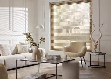 Horizontale jaloezieen – Sunway – bruin – woonkamer – liggend