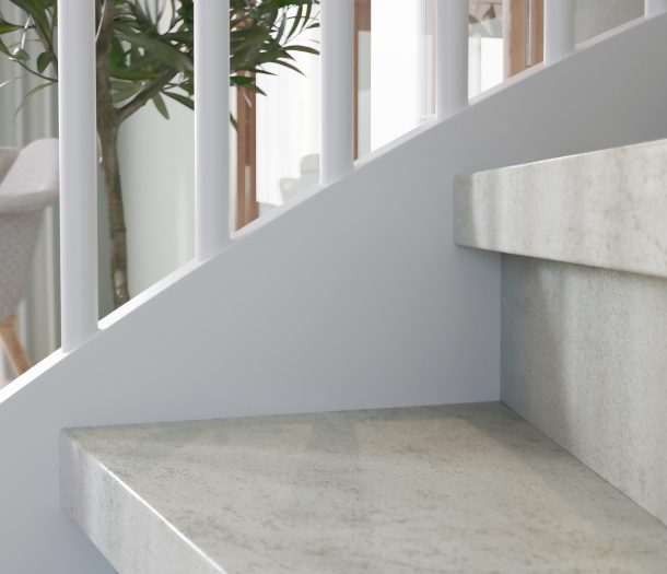 Trapbekleding in betonlook