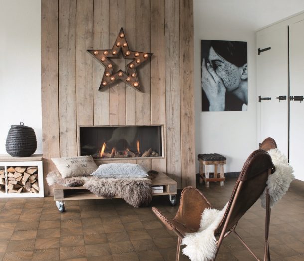 Vinyl vloer winters interieur