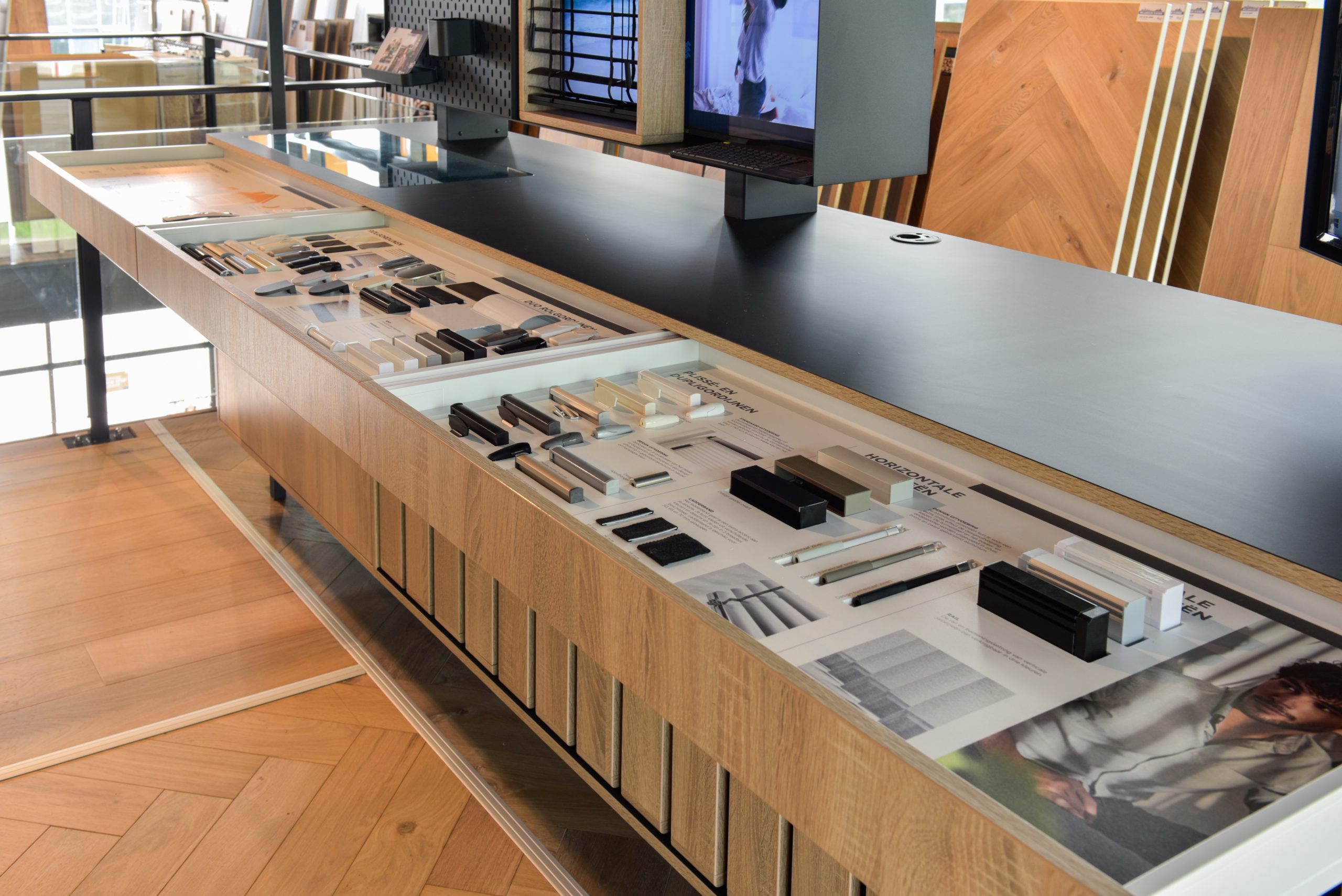 raamdecoratie BeCe opties showroom