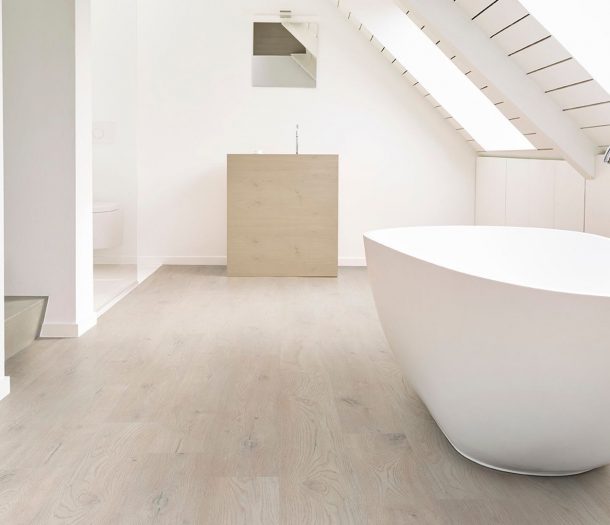 Badkamer met vloerverwarming en pvc