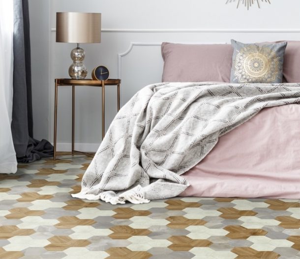 pvc vloer en vloerverwarming slaapkamer pvc tegeltjes vloerpatroon