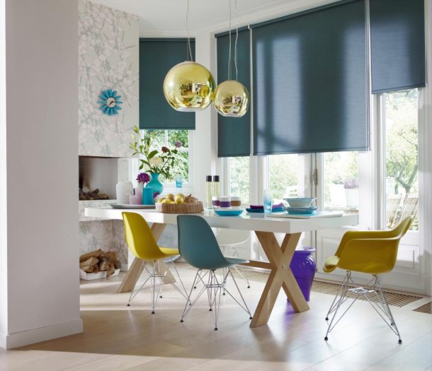 Multisol rolgordijn blauw vierkant