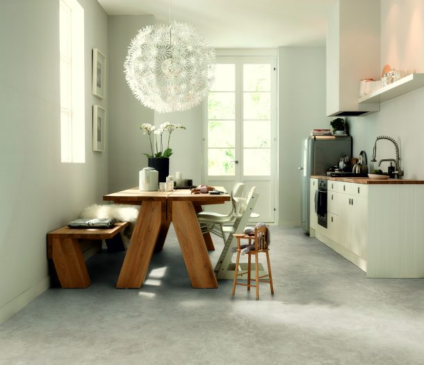 Waterbestendige vloer Marmoleum