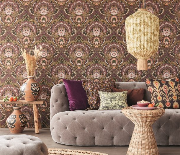 Behang woonkamer Eijffinger collectie Posy