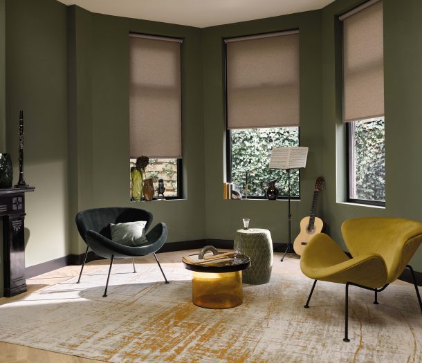 Luxaflex rolgordijnen op maat beige