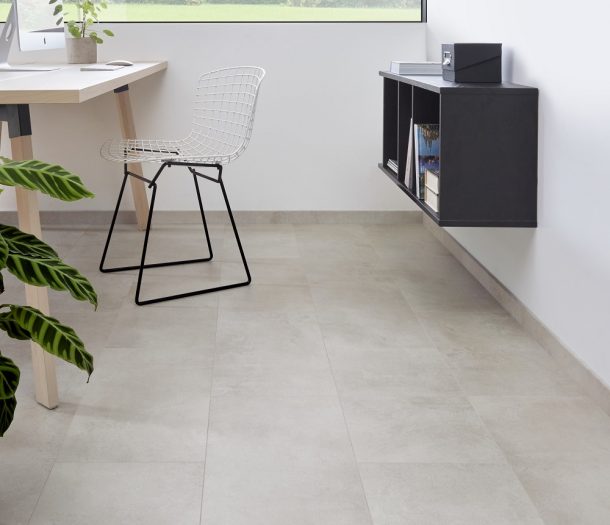 Pvc vloer betonlook lichtgrijs moderne stijl CROEtec