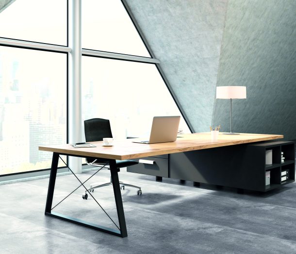 Vloer – pvc – therdex – grijs met patroon – liggend – betonlook – kantoor (2)