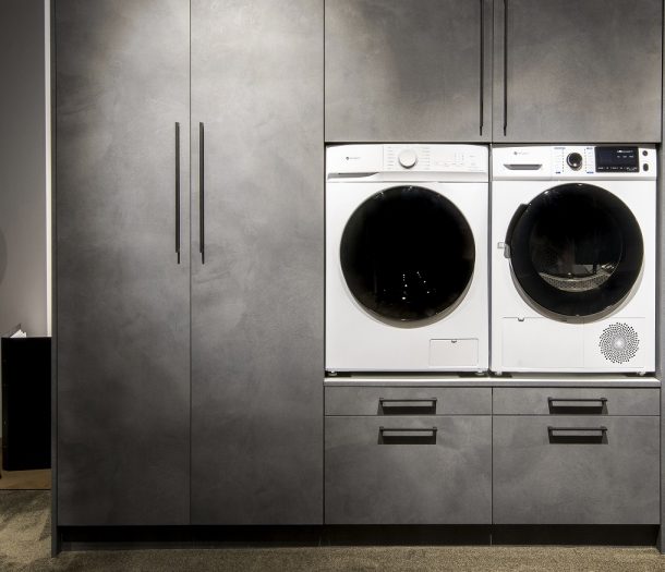 Wasmachine kast op maat met droger