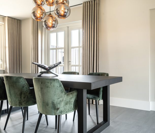 Vloer – pvc – therdex – grijs – staand – eetkamer – stroken – planken