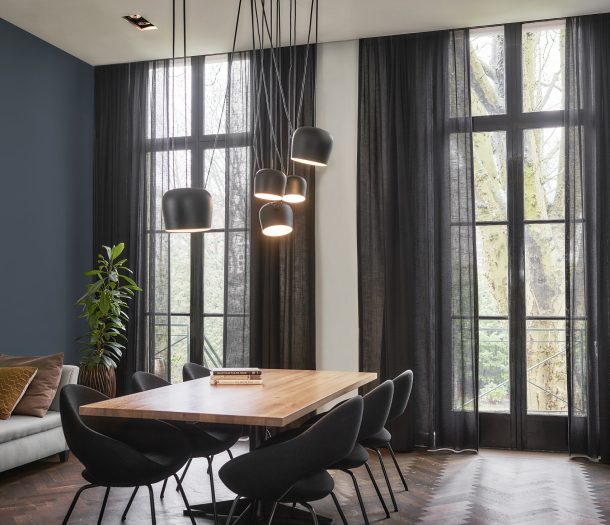 zwarte gordijnen semi transparant Artelux