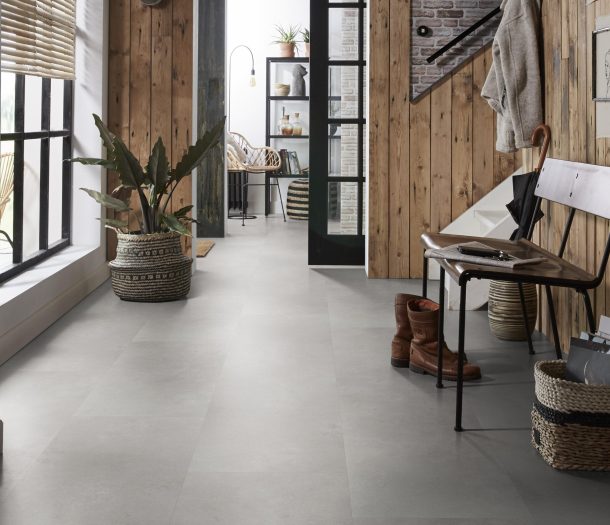 PVC-vloer grijs tegels CotapSarino grey