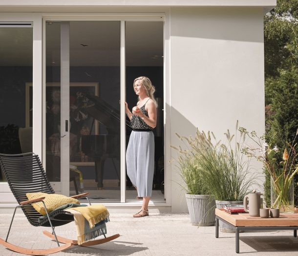 Schuif hordeur naar terrras