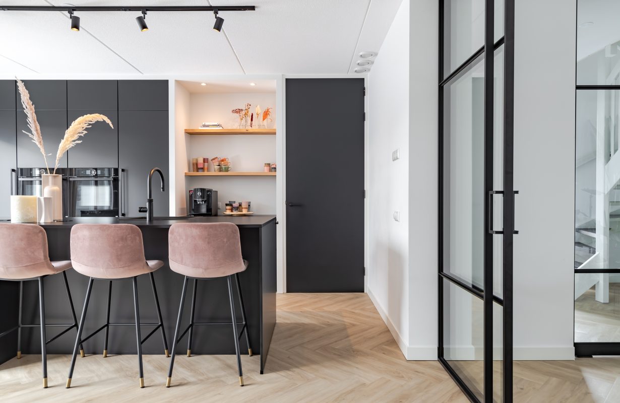 Vloer – pvc – therdex – licht – liggend – keuken – houtlook – visgraat